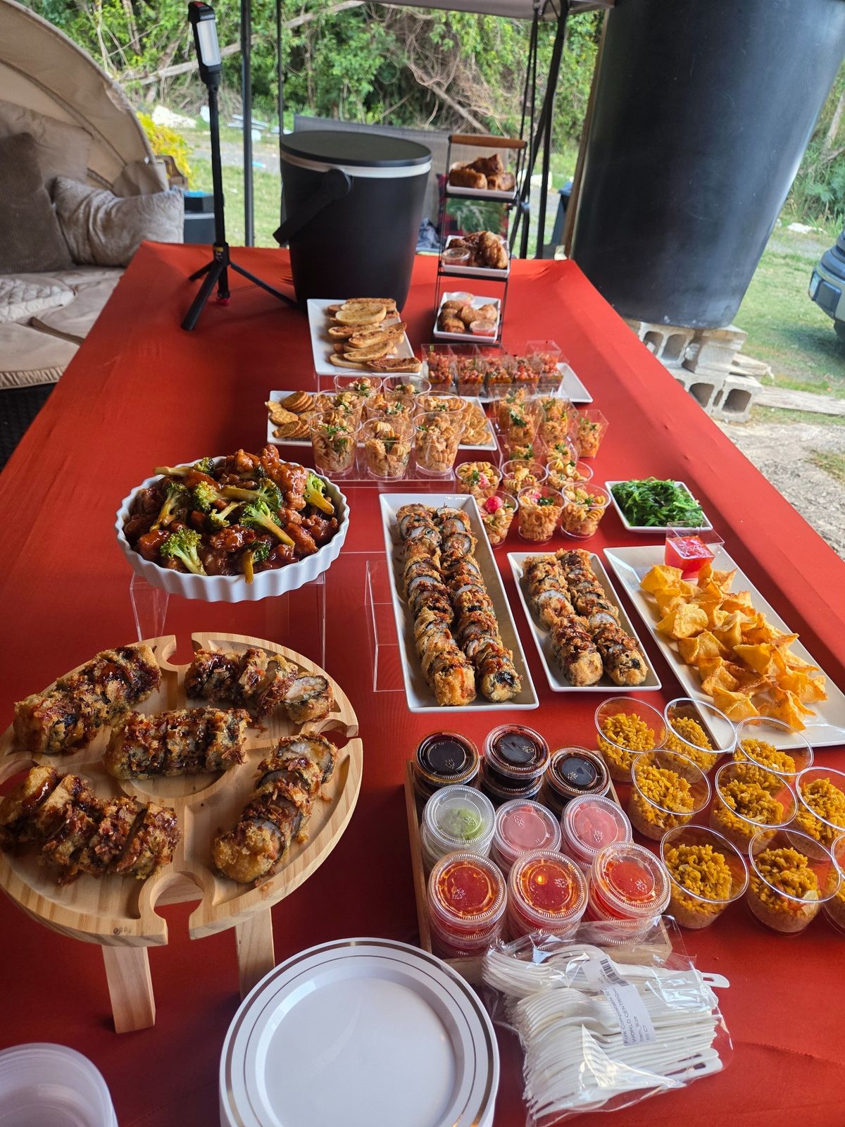 Sweet & Spicy Sensations catering spread