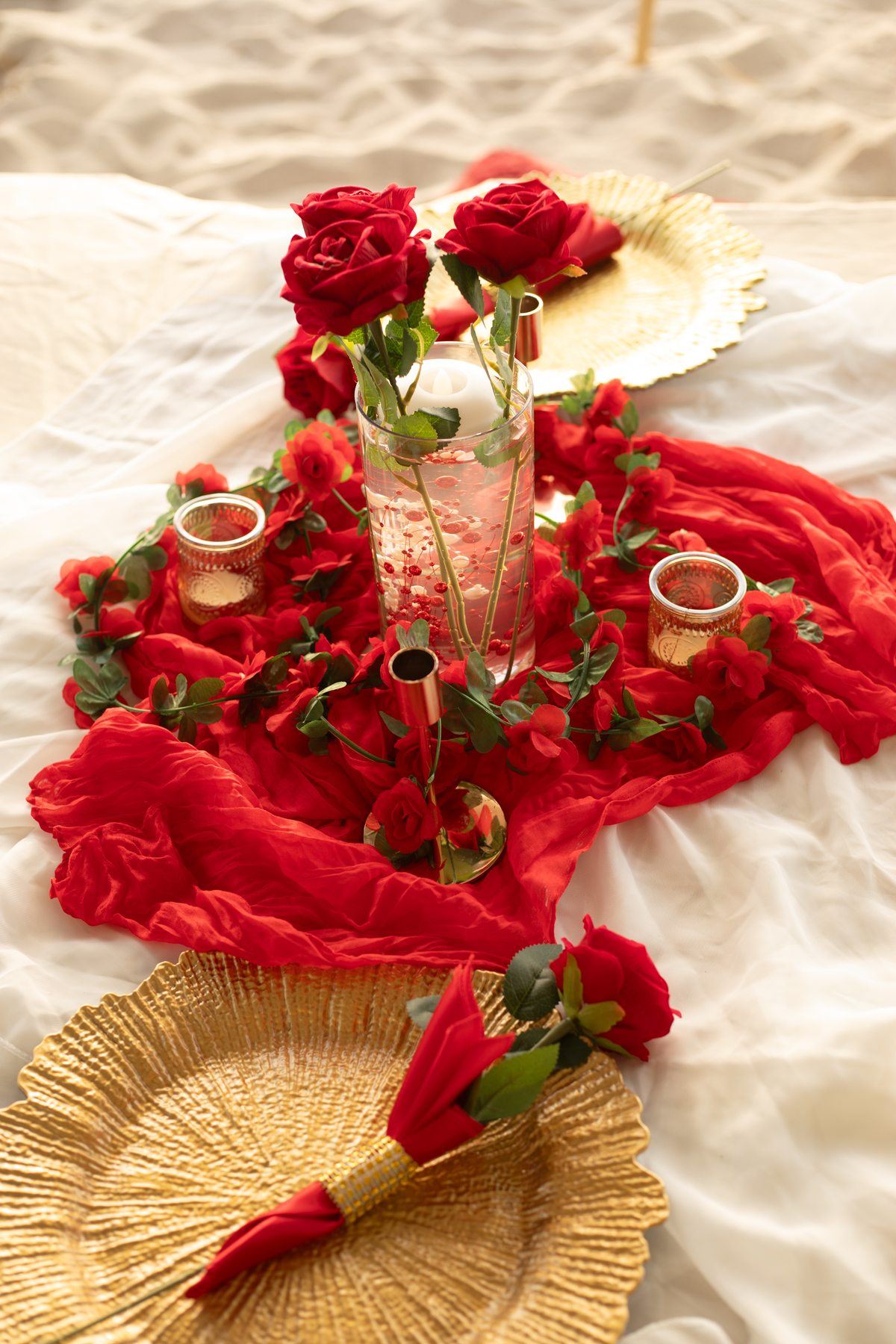 Sweet & Spicy Sensations Valentine's Day beachside dinner by Sweet & Spicy Sensations