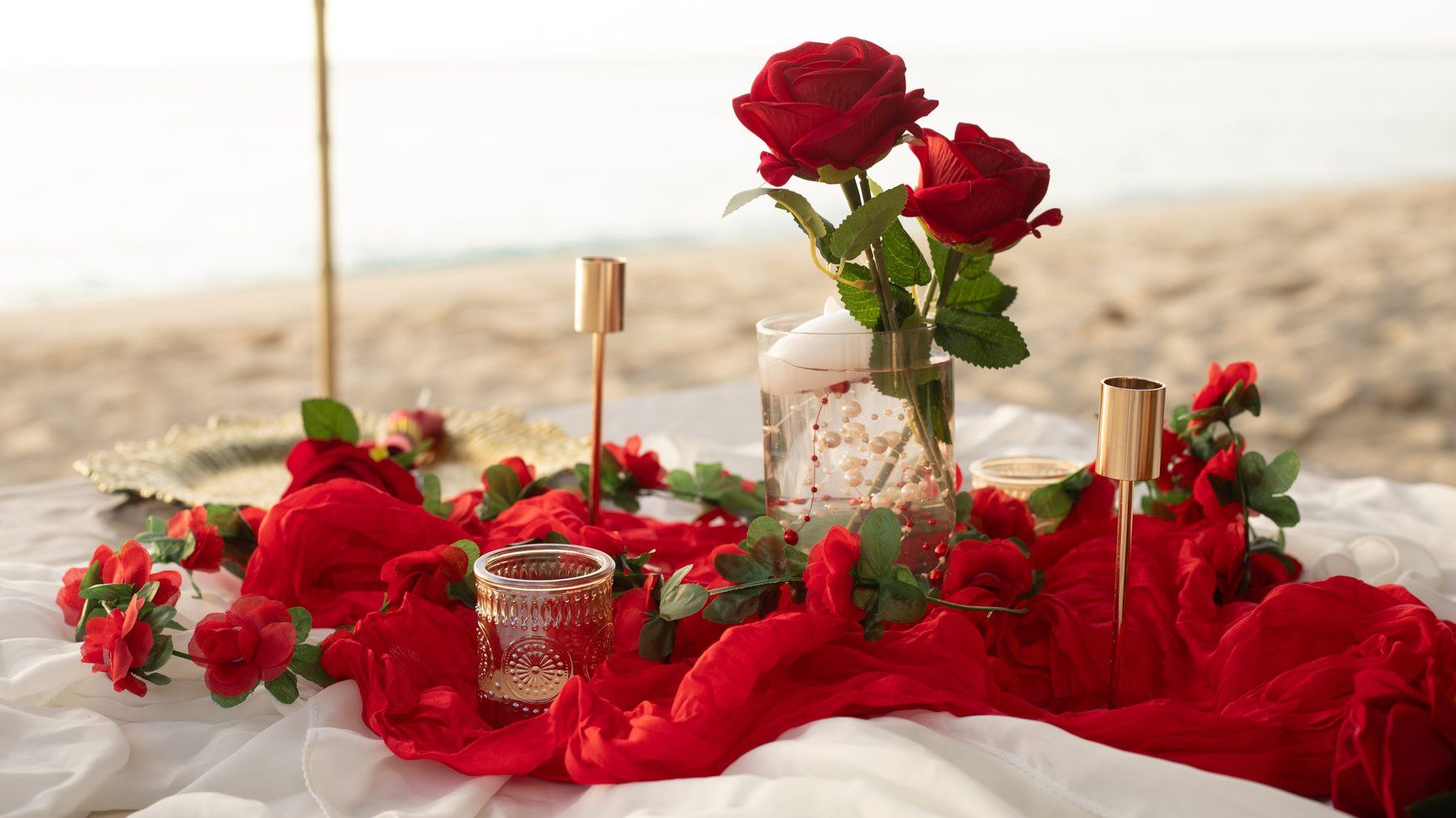Sweet & Spicy Sensations Valentine's Day beachside dinner by Sweet & Spicy Sensations