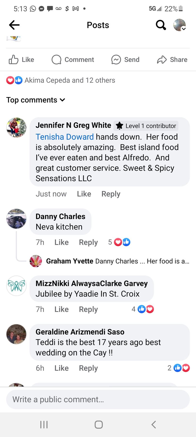 Sweet & Spicy Sensations client review